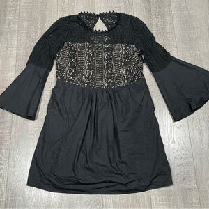 Anthropologie HD In Paris Drea Belle Anthro Black Lace Dress Size M